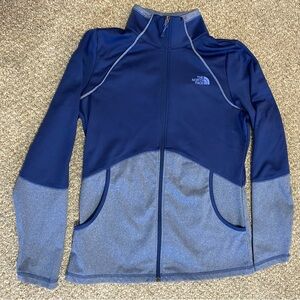The North Face Full Zip Jacket Womens Medium Blue Athletic Activewear EUC